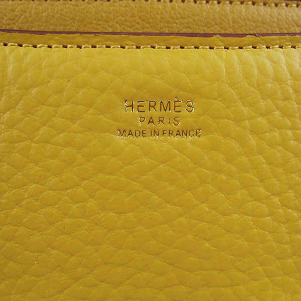 7A Hermes Constance Togo Leather Single Bag Yellow Gold Hardware H020